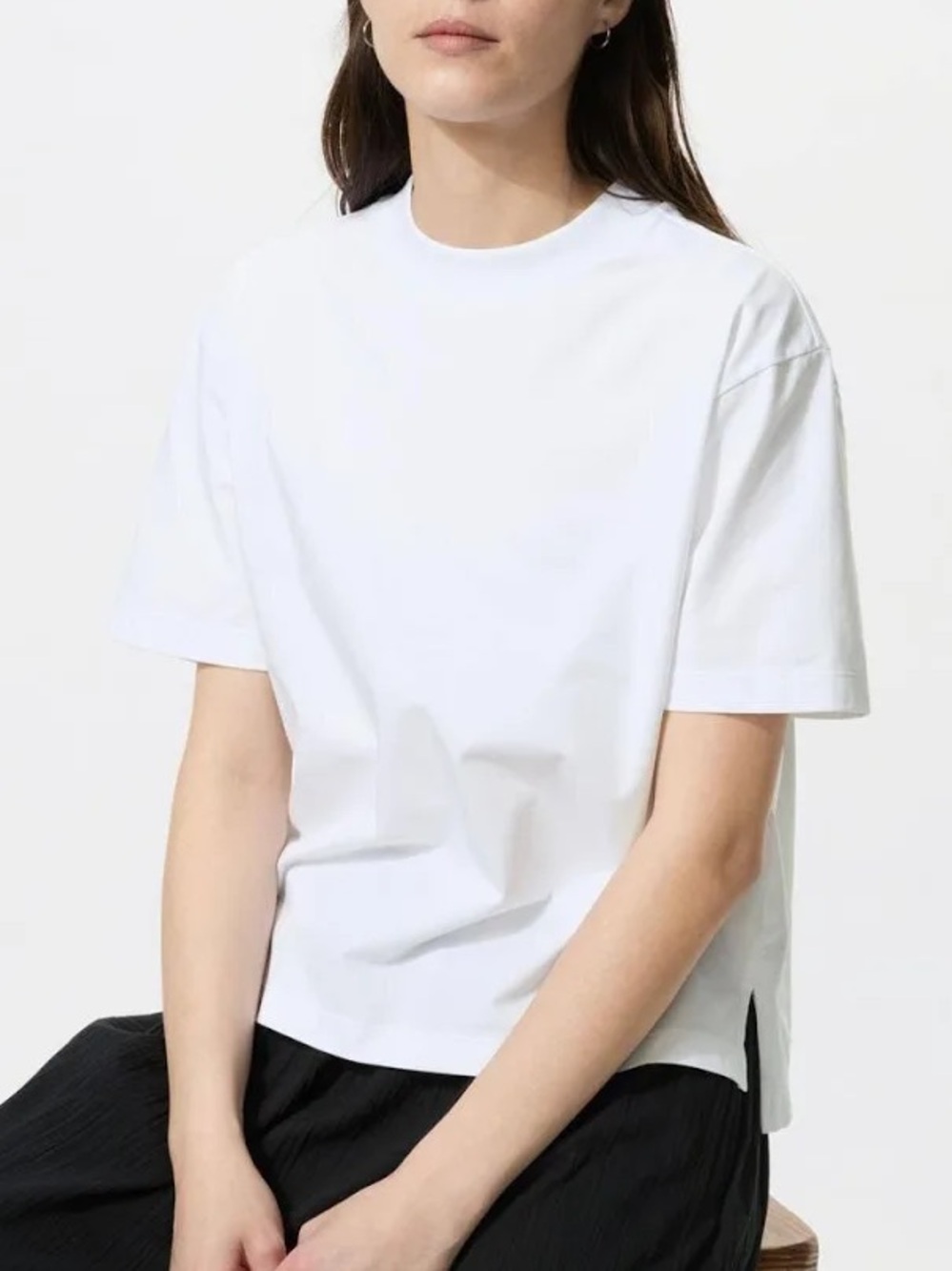 Uniqlo Airism Cotton Short Sleeve T-Shirt White Women’s